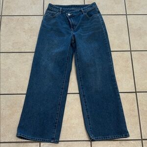 Wide Leg Women’s Jeans - Dark Blue